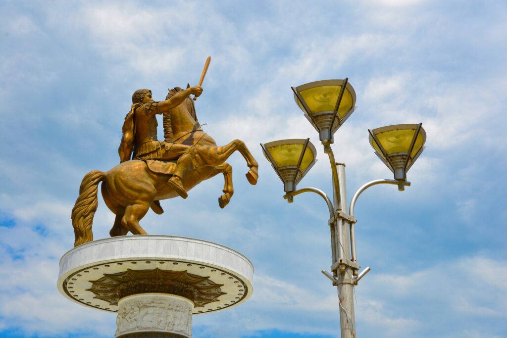 makedonie-skopje-alexandr veliký socha