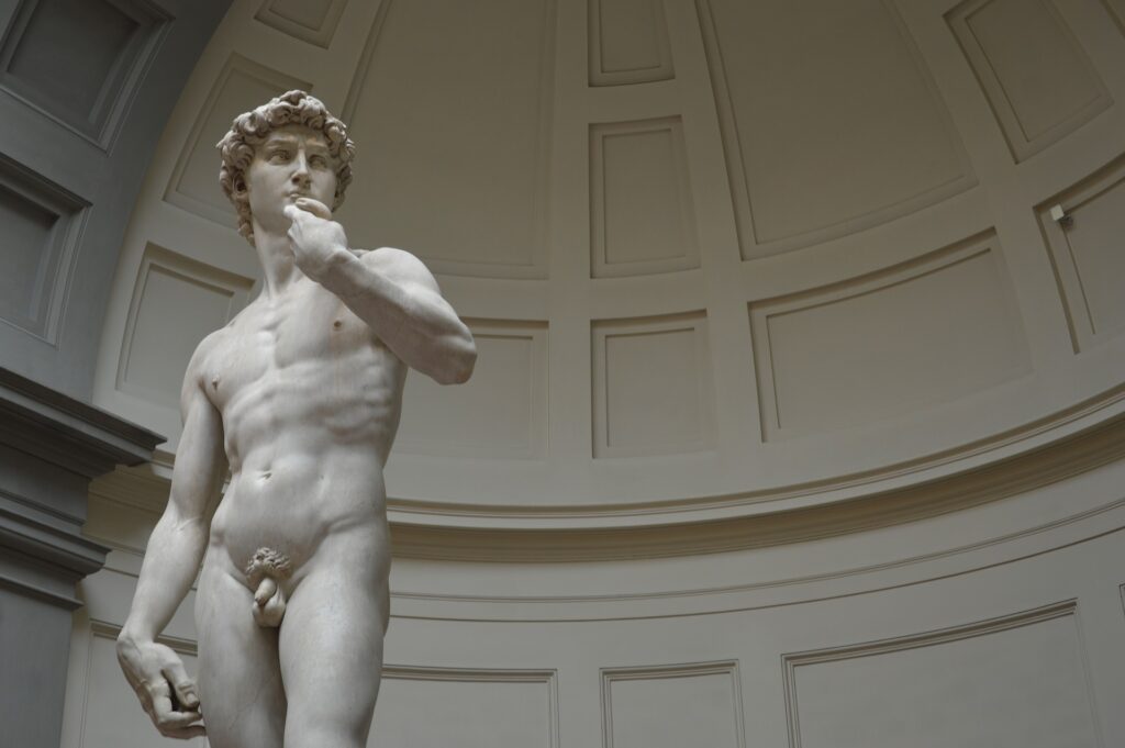 slavné sochy David od Michelangelo